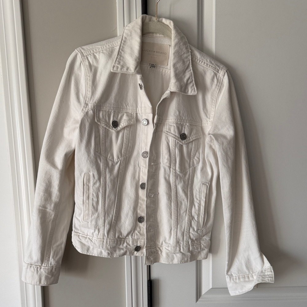Lucky Brand Cream Denim Jacket